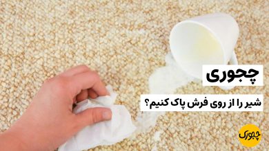 چجوری شیر را از روی فرش پاک کنیم؟